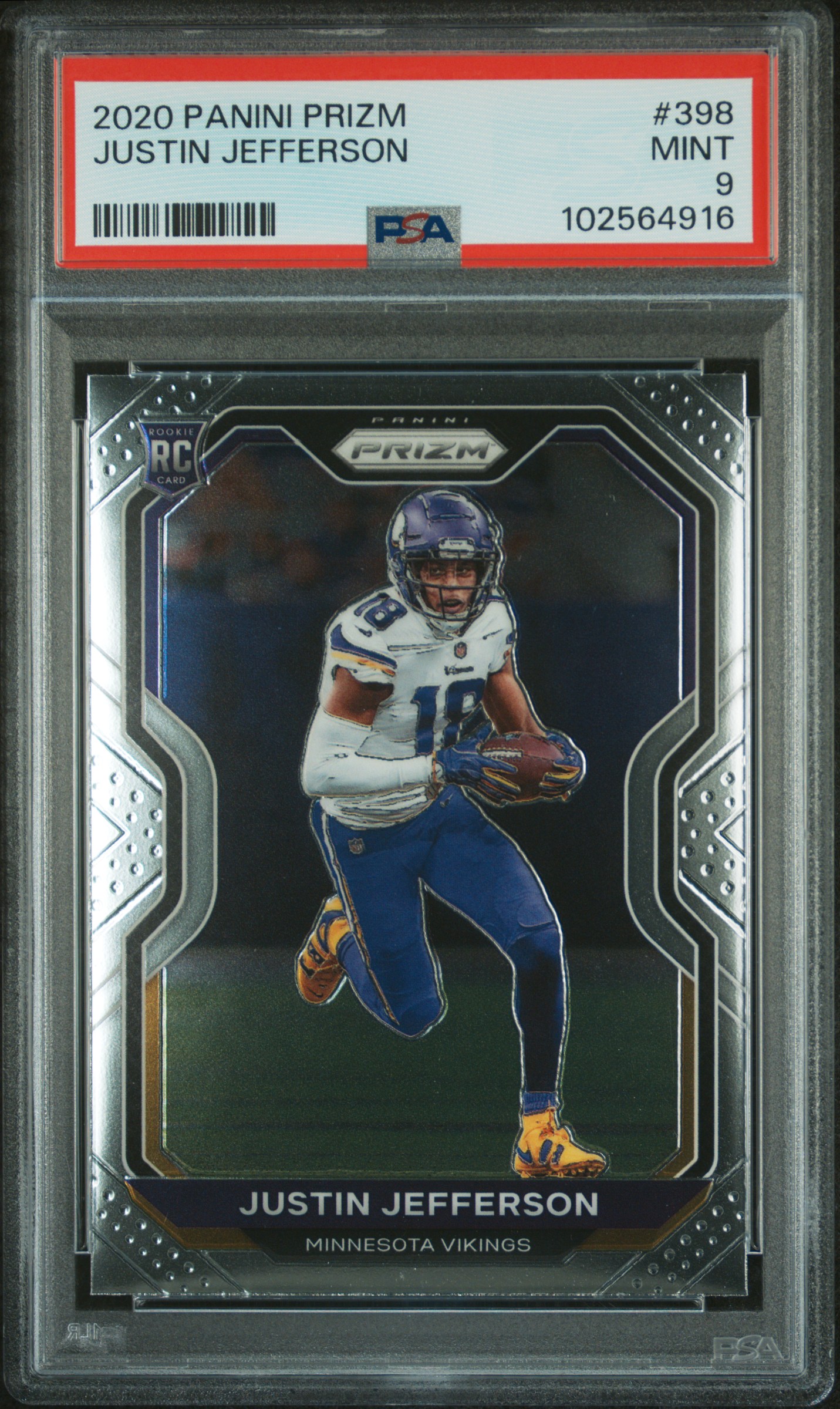 2020 Panini Prizm Justin Jefferson #398 Mint 9 front