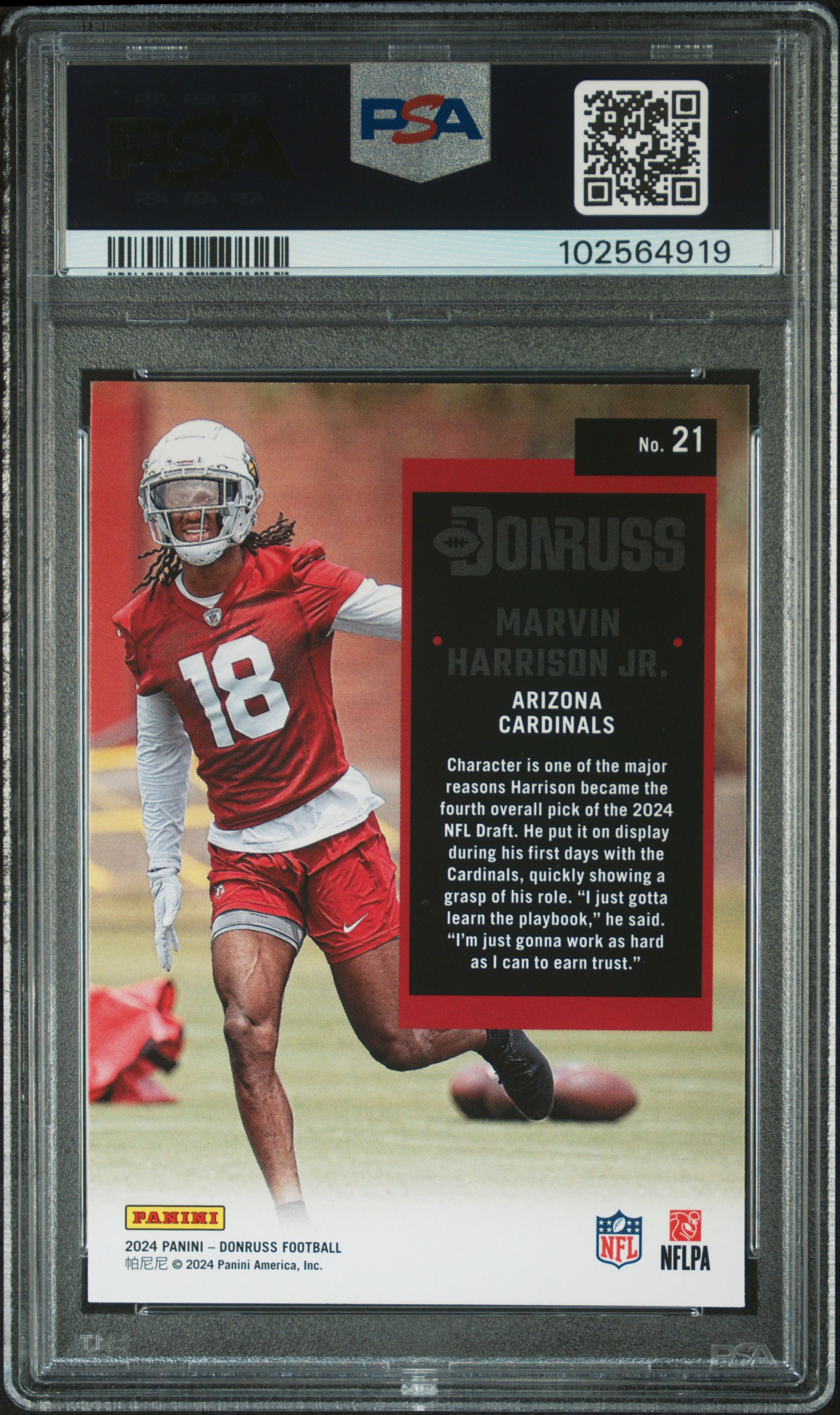 2024 Panini Donruss Retro 1994 Marvin Harrison Jr. #21 Nm 7 back