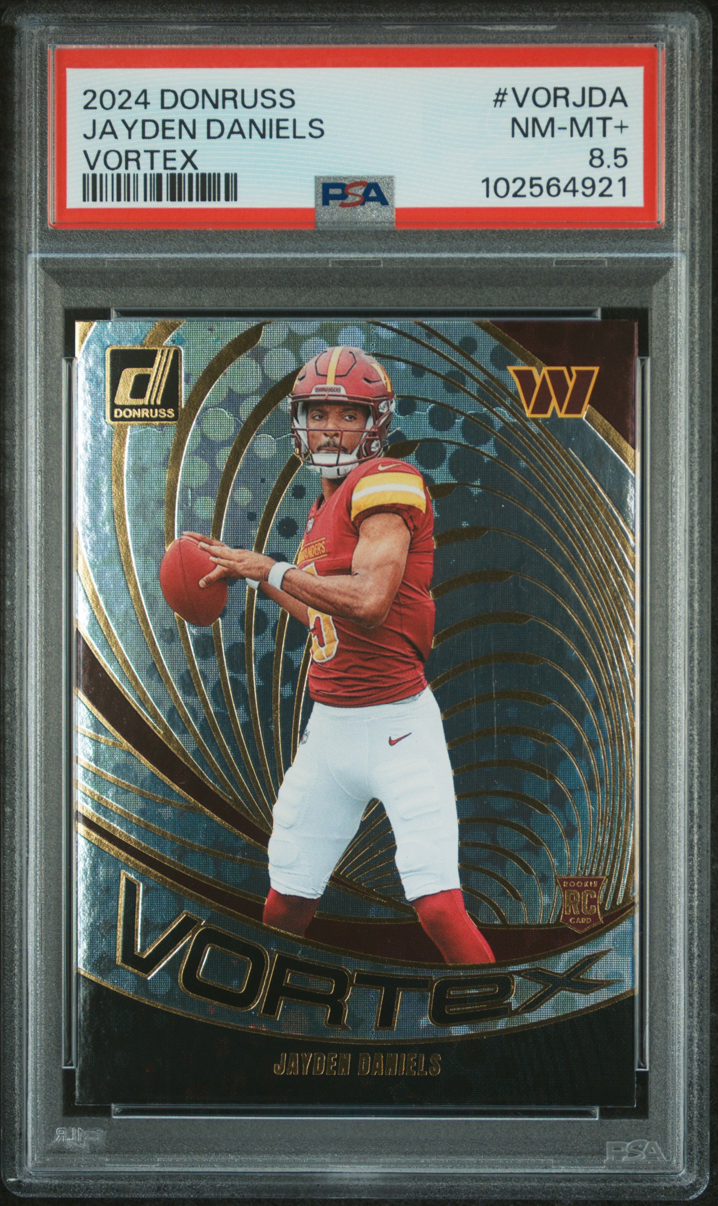 2024 Panini Donruss Vortex Jayden Daniels #Vorjda Nm-Mt+ 8.5 front