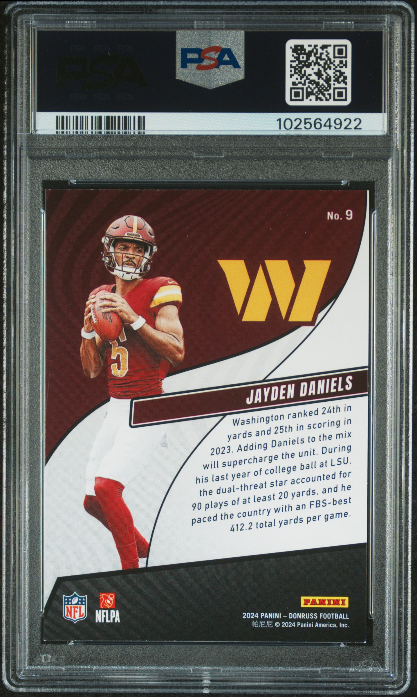 2024 Panini Donruss Rookie Revolution Jayden Daniels #9 Mint 9 back