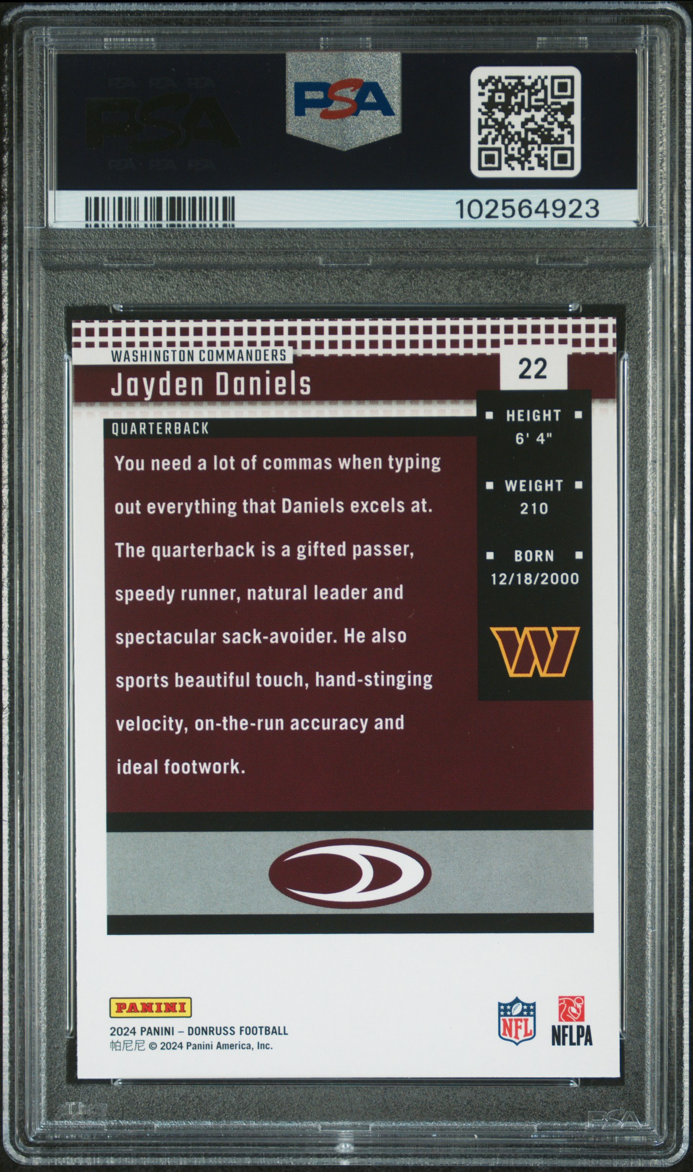 2024 Panini Donruss Retro 2004 Jayden Daniels #22 Nm-Mt 8 back