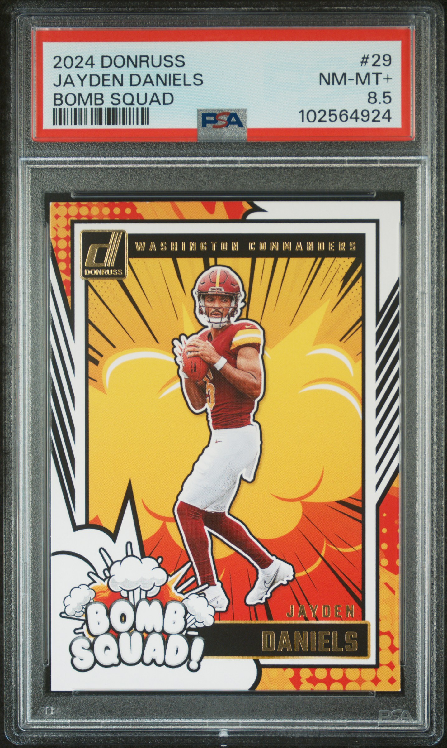 2024 Panini Donruss Bomb Squad Jayden Daniels #29 Nm-Mt+ 8.5 front