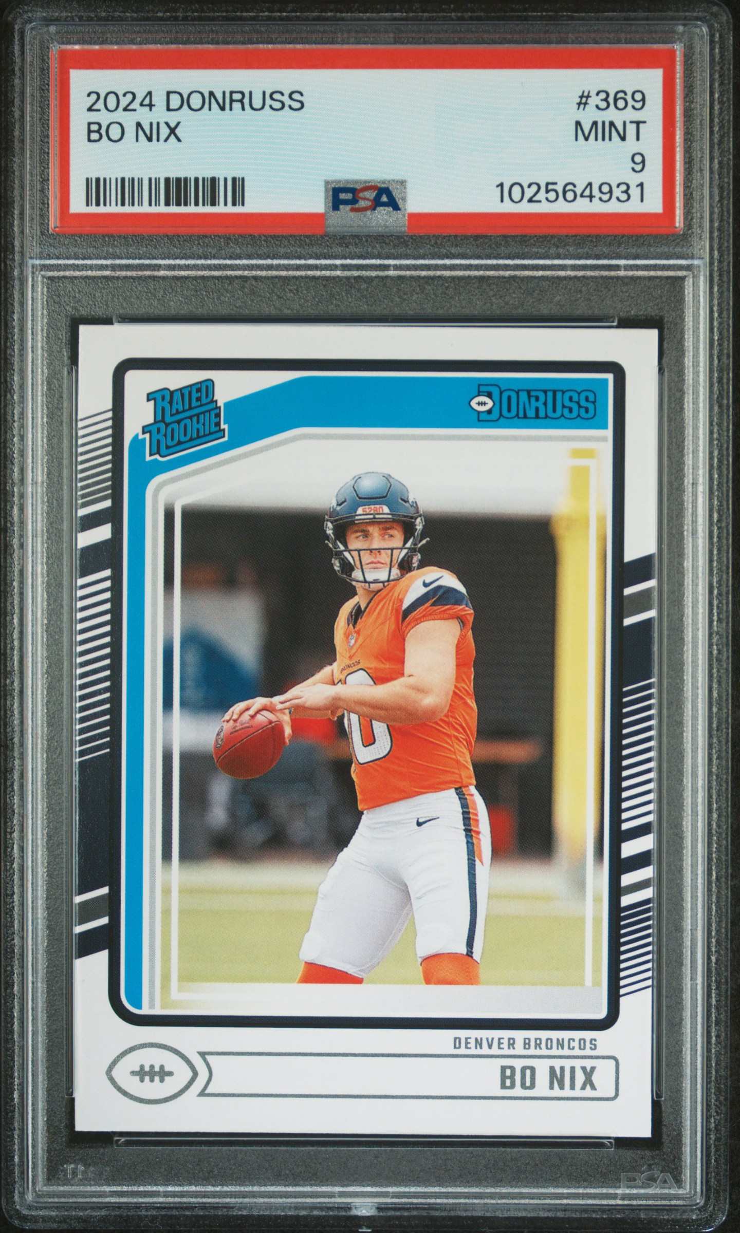 2024 Panini Donruss Bo Nix #369 Mint 9 front
