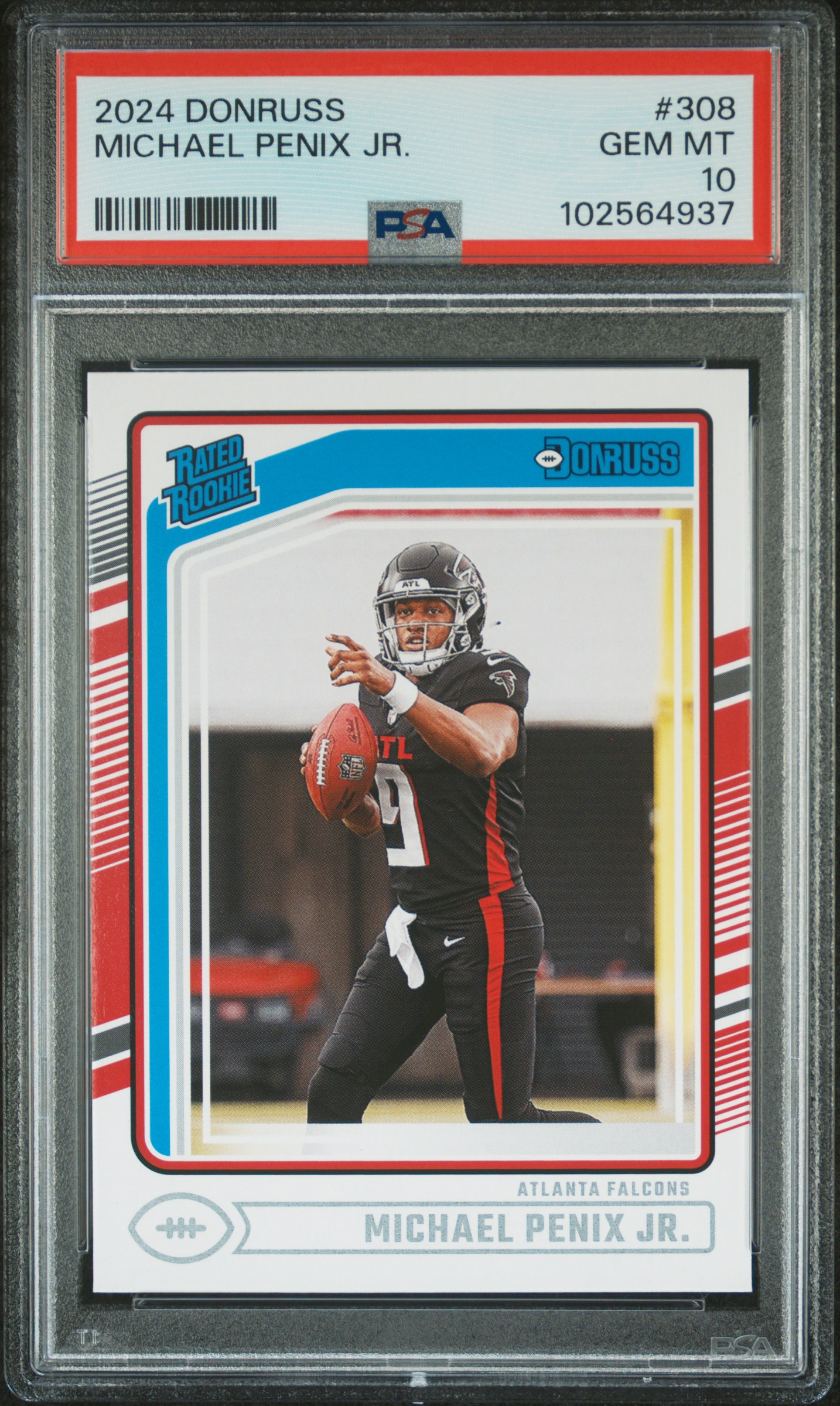 2024 Panini Donruss Michael Penix Jr. #308 Gem Mt 10 front