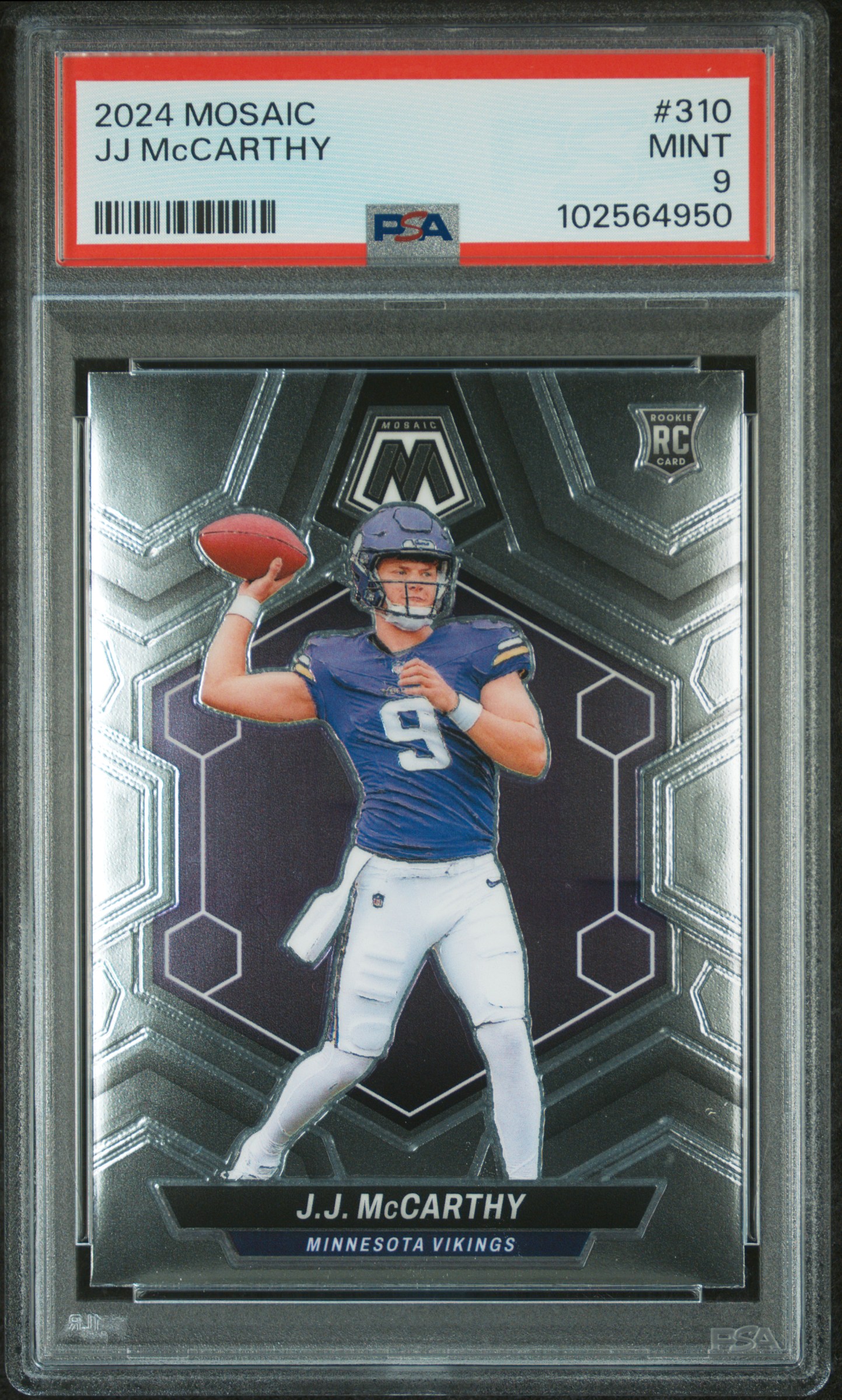 2024 Panini Mosaic Jj Mccarthy #310 Mint 9 front