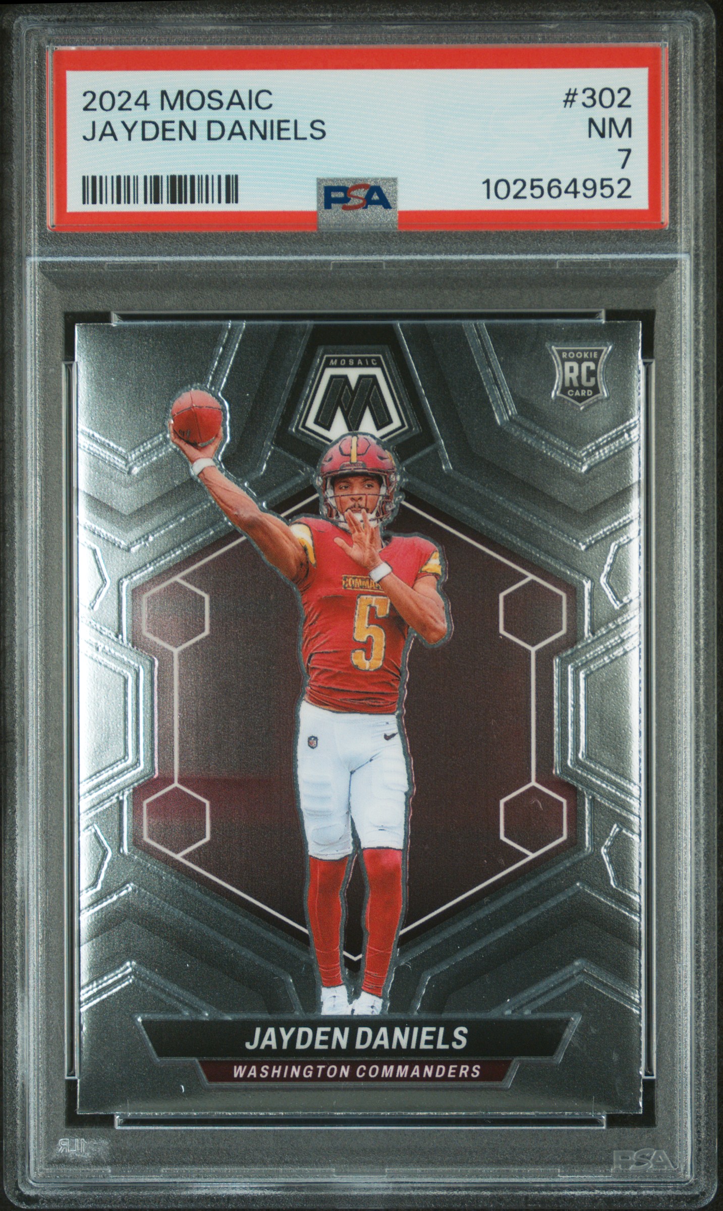 2024 Panini Mosaic Jayden Daniels #302 Nm 7 front