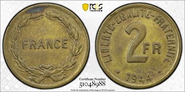 1944 2 Fr Gad-537 F-271 FRANCE N1