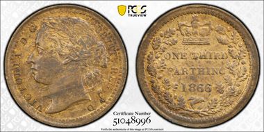 1866 1/3 Far S-3960 MS63RB