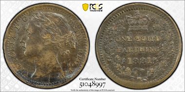 1881 1/3 Far S-3960 AU55BN