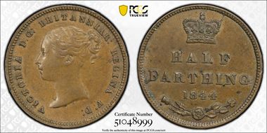 1844 1/2 Far S-3951 AU58BN