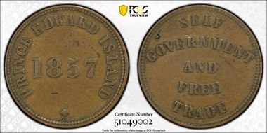 1857 Token PE-7C1 BR-919 VF35BN