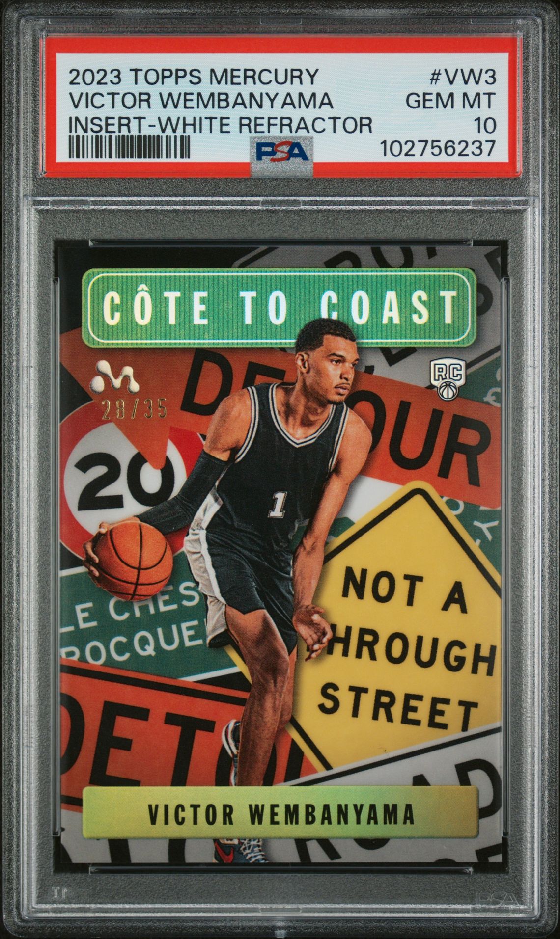 2023 Topps TOPPS MERCURY: VICTOR WEMBANYAMA INSERT White #VW3 Victor Wembanyama front