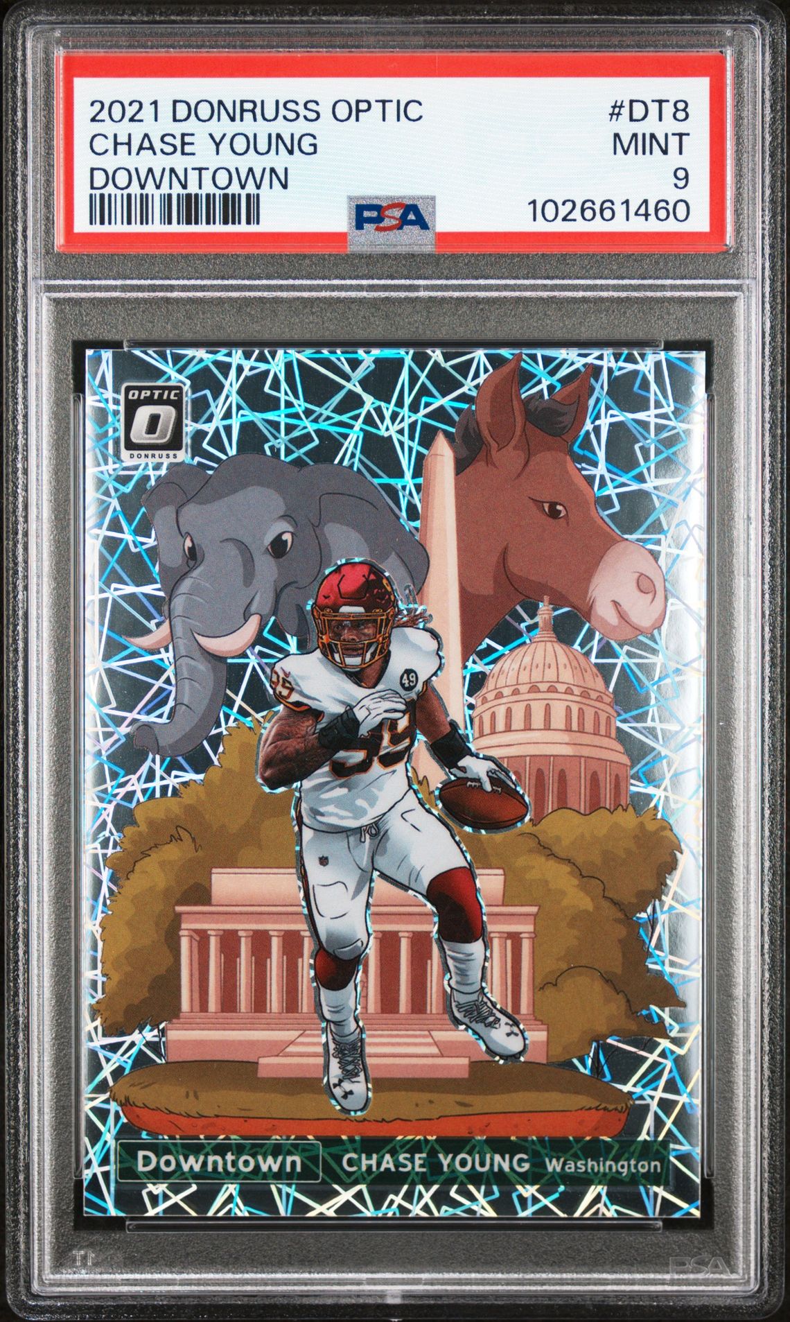 2021 Panini Donruss Optic Downtown Chase Young #Dt8 (Downtown) Mint 9 front