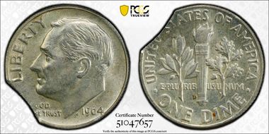 1964-D 10C MS62