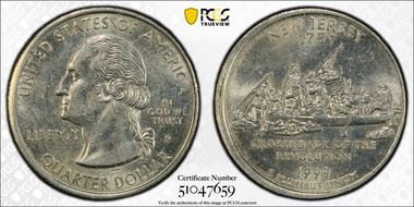 1999-P 25C New Jersey AU55