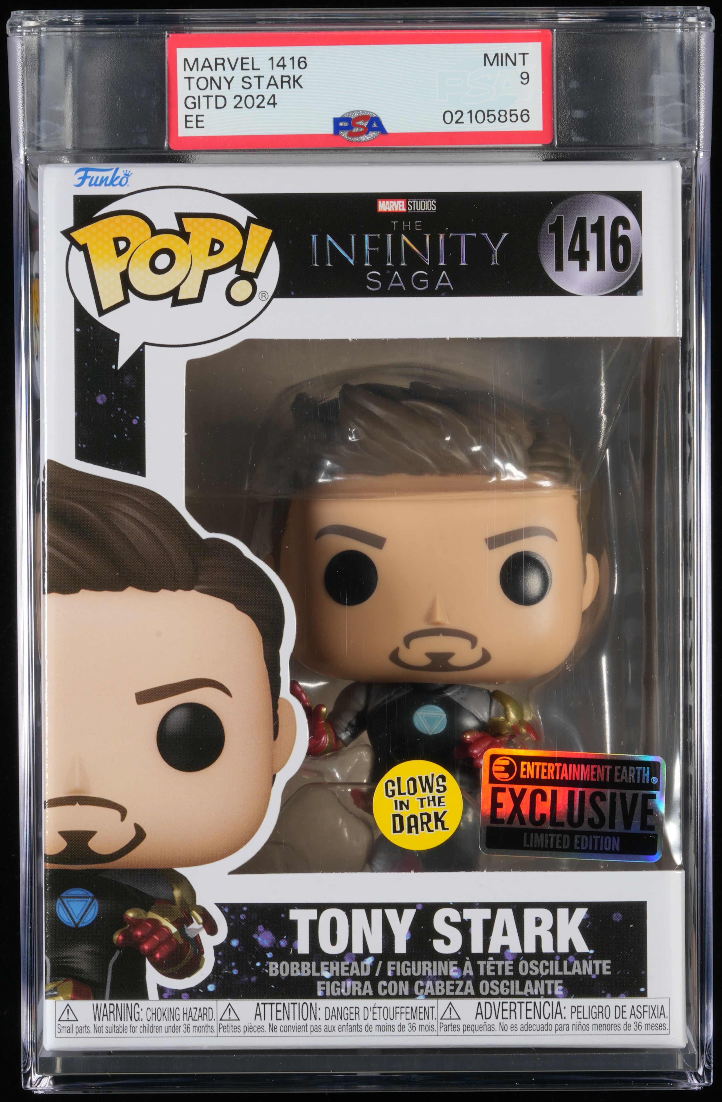 Marvel 1416 Tony Stark GITD 2024 Entertainment Earth