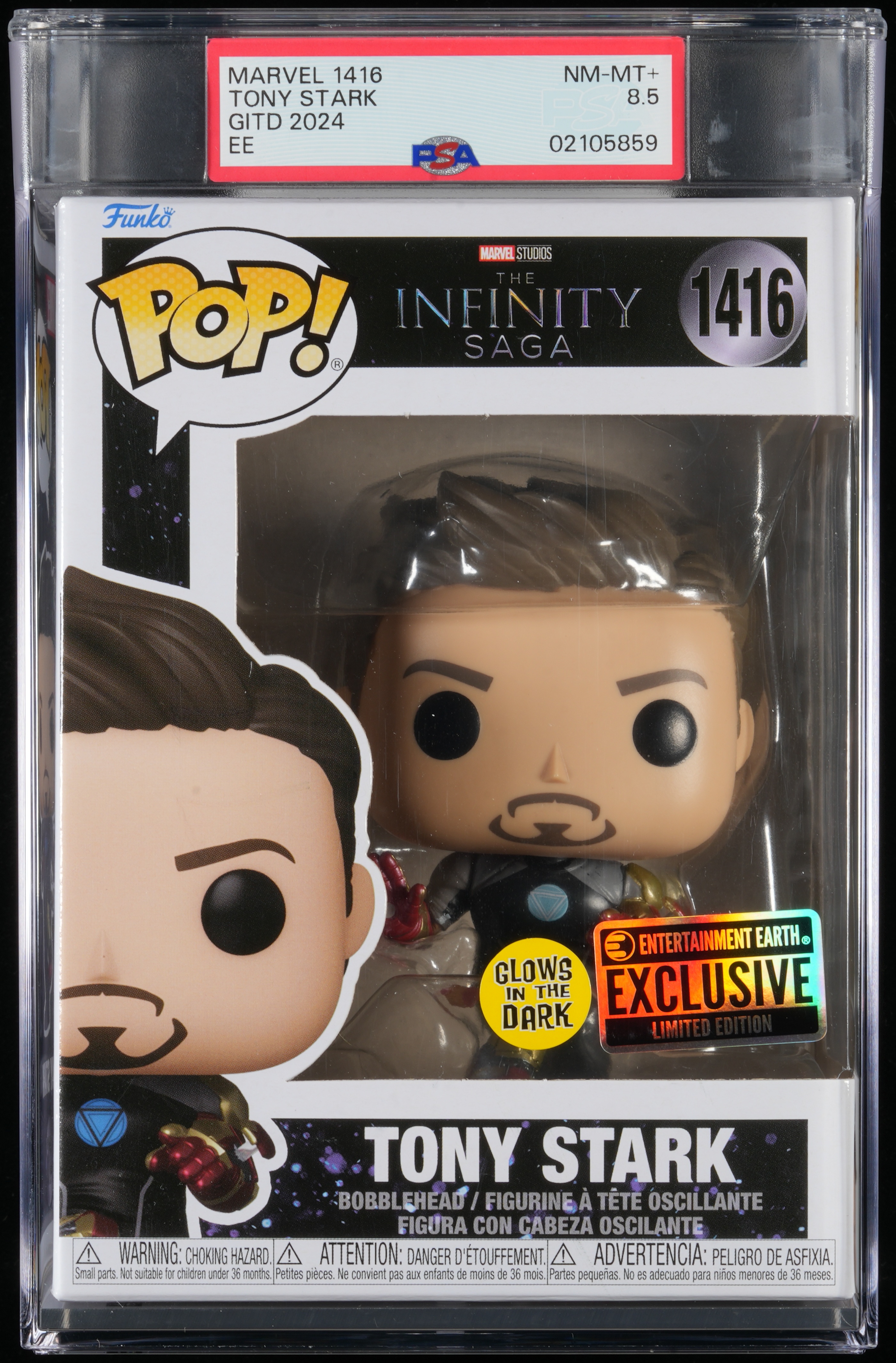 Marvel 1416 Tony Stark GITD 2024 Entertainment Earth