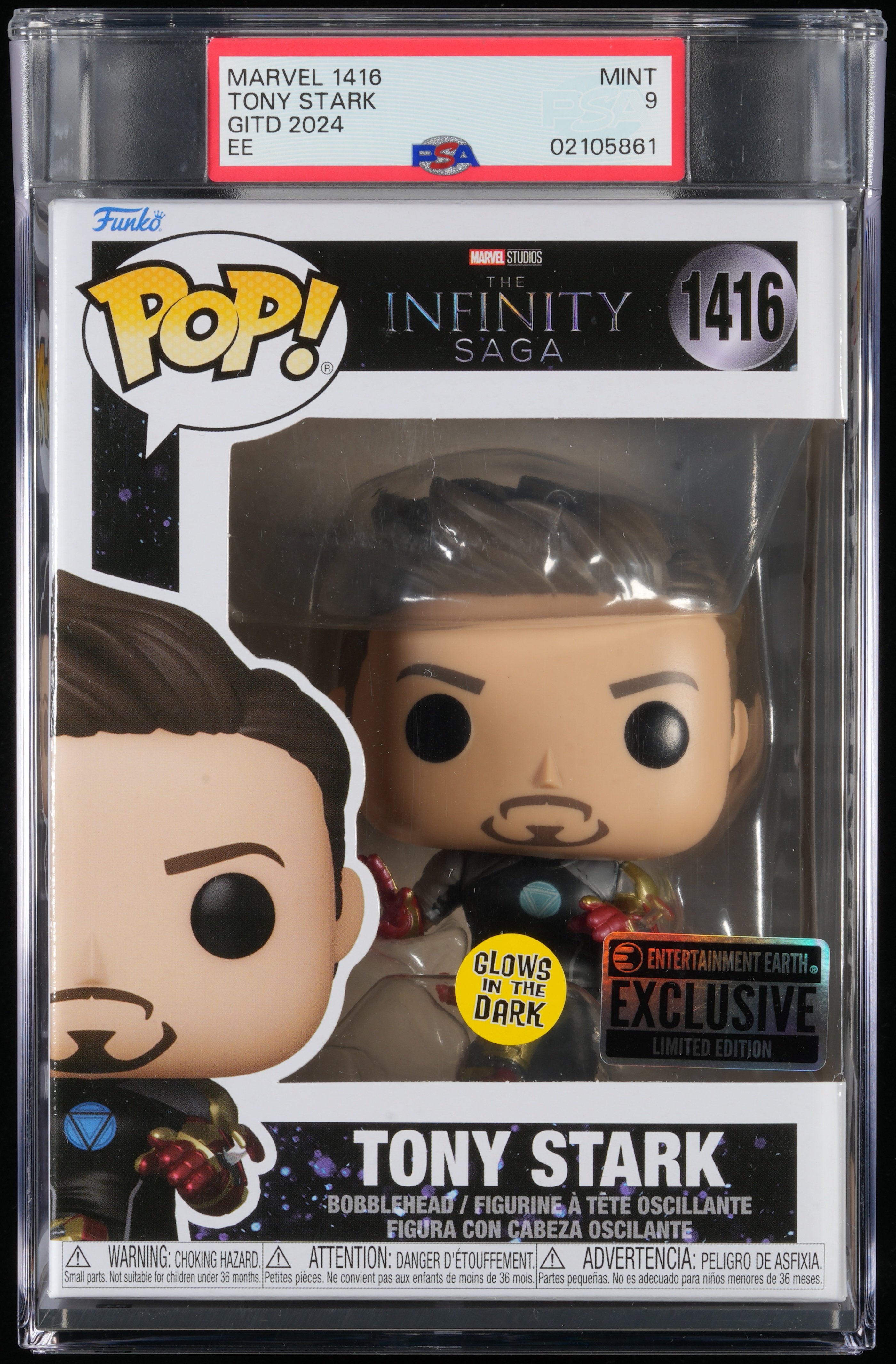 Marvel 1416 Tony Stark GITD 2024 Entertainment Earth