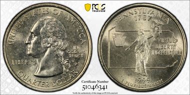 1999-P 25C Pennsylvania MS64