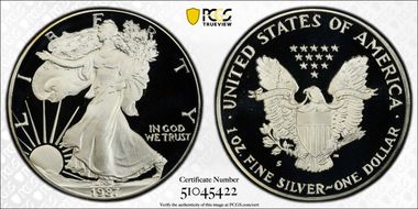 1987-S $1 Silver Eagle PR69DCAM