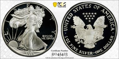 1989-S $1 Silver Eagle PR69DCAM