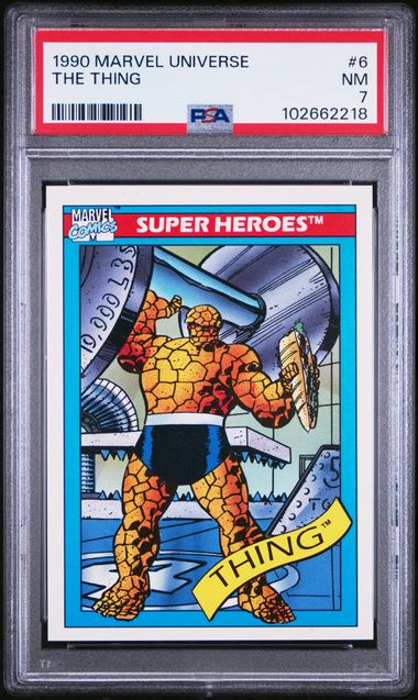 1990 Impel Marvel Universe #6 Thing front