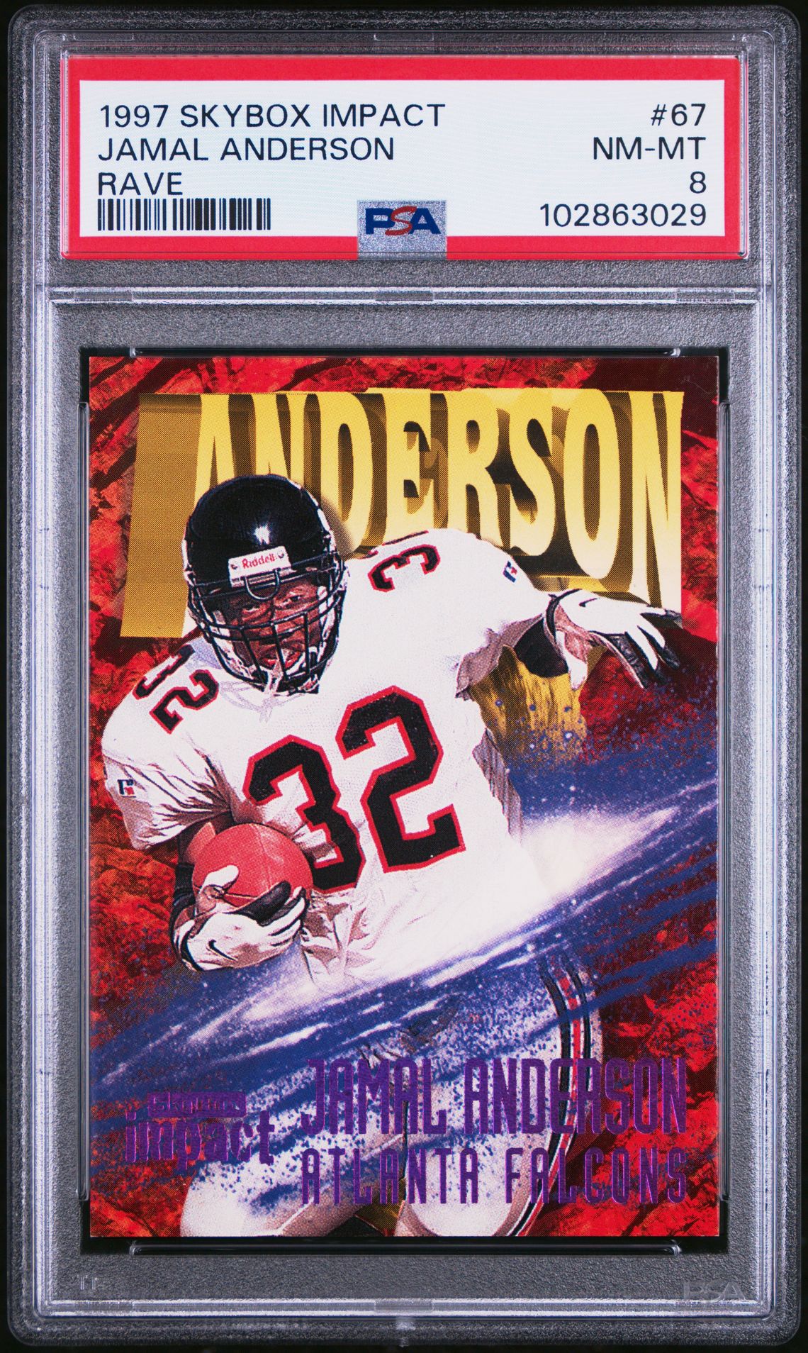 1997 SkyBox SKYBOX IMPACT RAVE #67 Jamal Anderson front