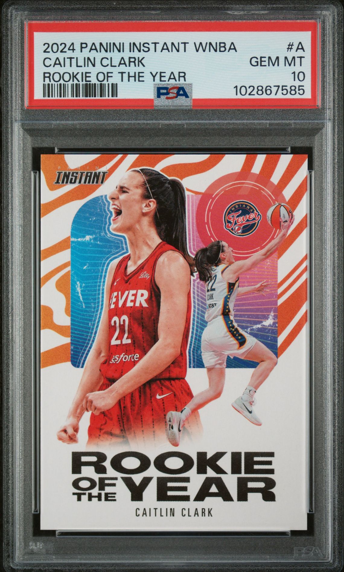2024 Panini PANINI INSTANT WNBA ROOKIE OF THE YEAR #A Caitlin Clark front