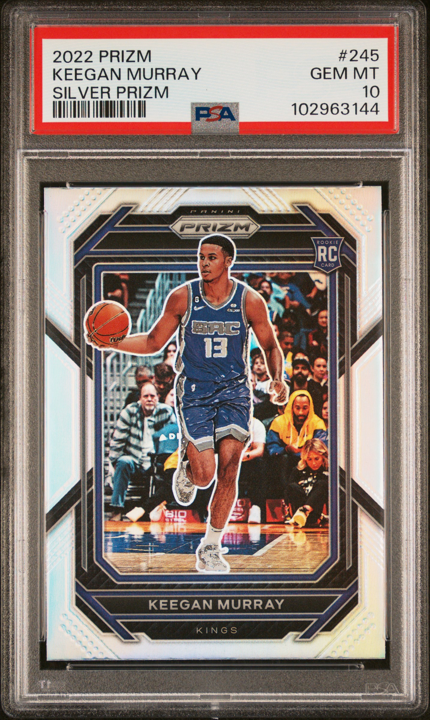 2022 Panini Prizm Keegan Murray #245 (Silver Prizm) Gem Mt 10 front