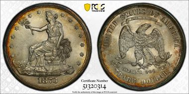 1873 T$1 Trade MS63