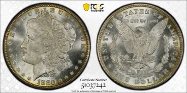 1880-CC $1 8/High 7 MS64+