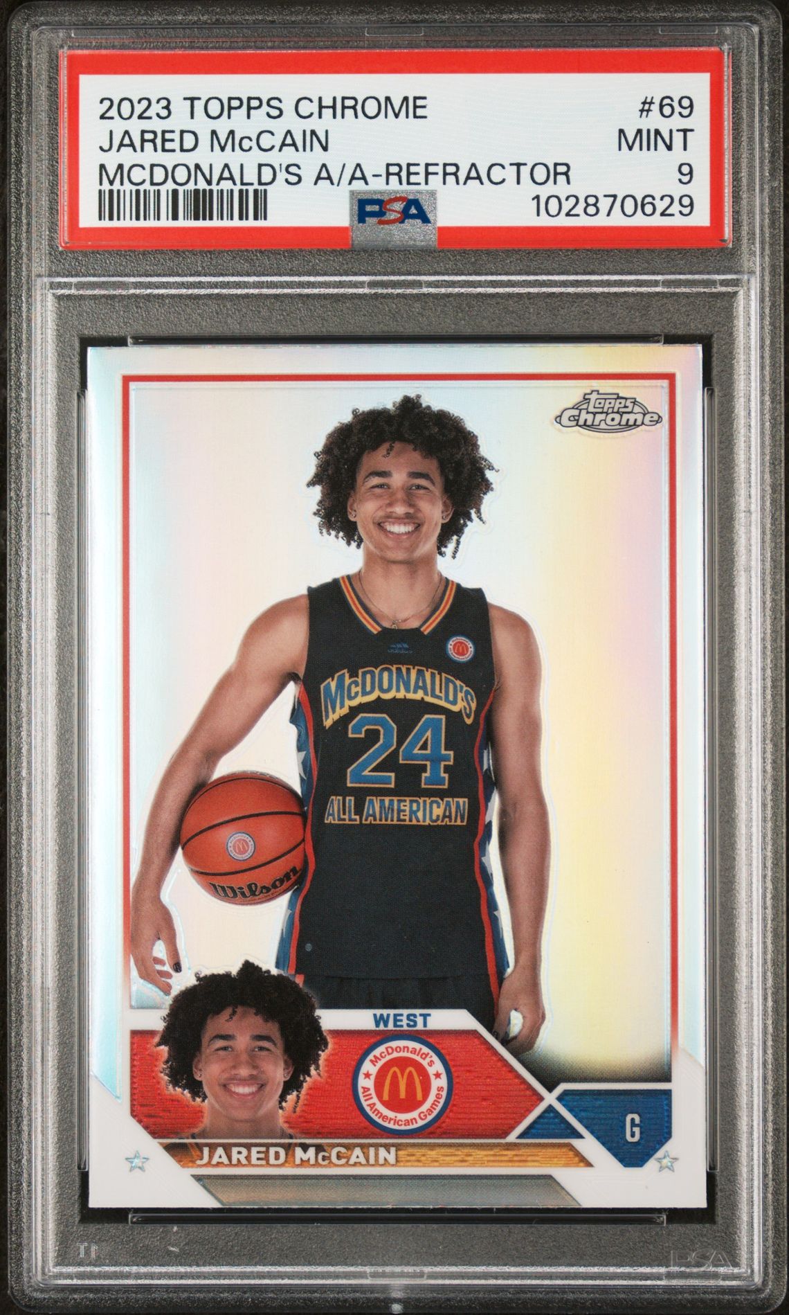 2023 TOPPS CHROME MCDONALD'S ALL-AMERICAN Refractor #69 Jared Mccain front