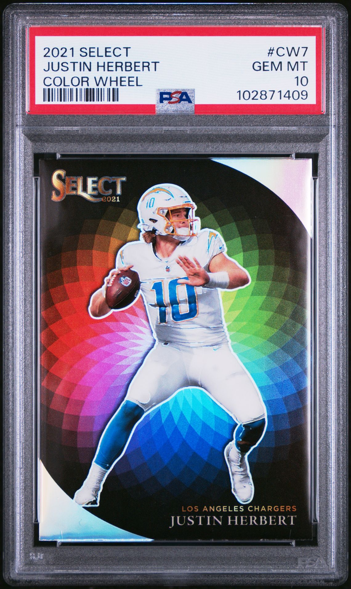 2021 Panini PANINI SELECT COLOR WHEEL #CW7 Justin Herbert front