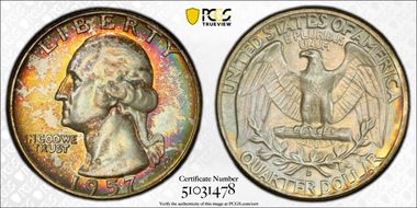 1957-D 25C MS66