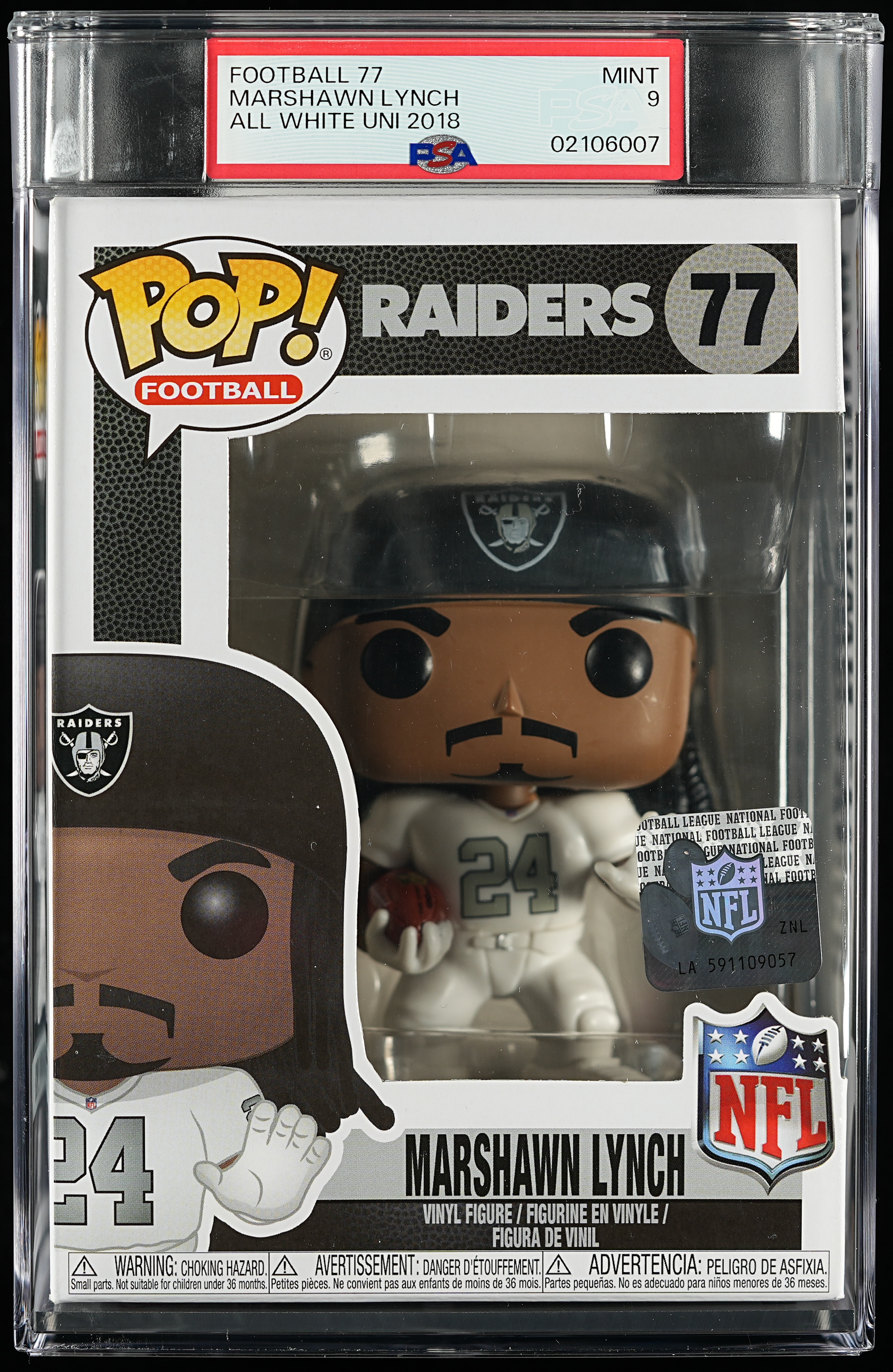 Football 77 Marshawn Lynch All White Uni 2018