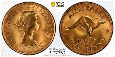 1963 Y. (p) 1/2D PR67RD