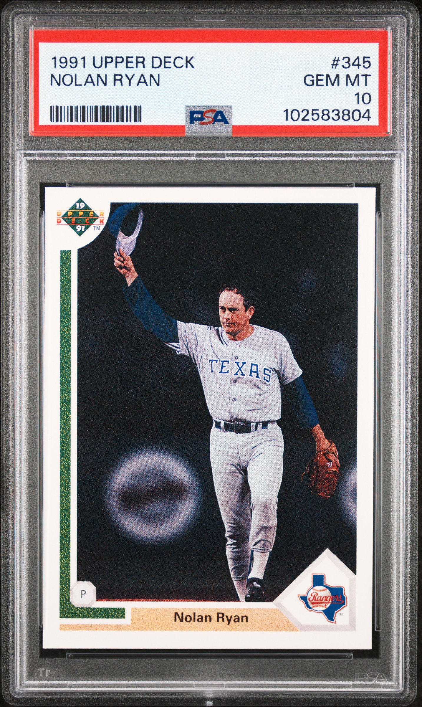 1991 #345 NOLAN RYAN PSA 10 Upper Deck
