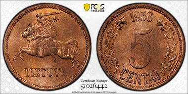 1936 5C MS65RD