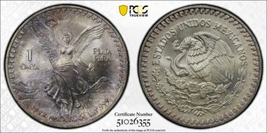 1992-Mo Onza Libertad Ag MS67