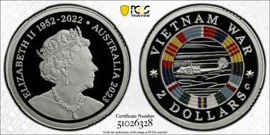 2023-C $2 Vietnam War Colorized  Ag PR69DCAM
