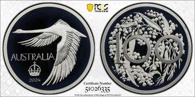 2024 Medal Swan "Pattern Dollar" Ag ACR 60th Anniversary PR69DCAM