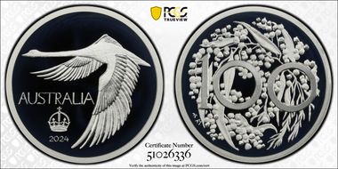 2024 Medal Swan "Pattern Dollar" Ag ACR 60th Anniversary PR70DCAM