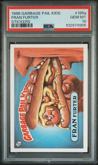 1986 Topps Garbage Pail Kids STICKERS #185A Fran Furter front