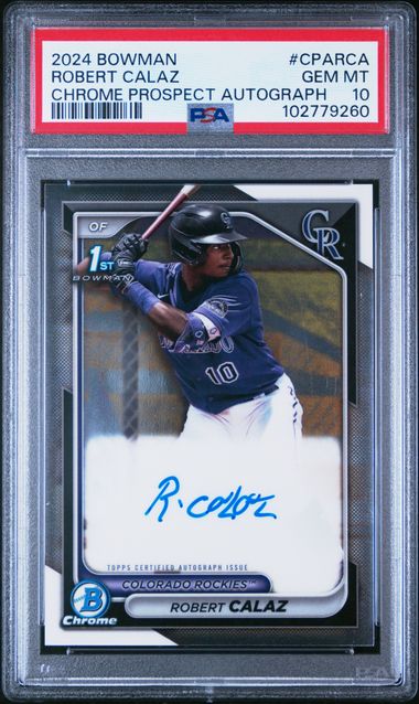 2024 Bowman Bowman Chrome #CPA-RCA Robert Calaz front