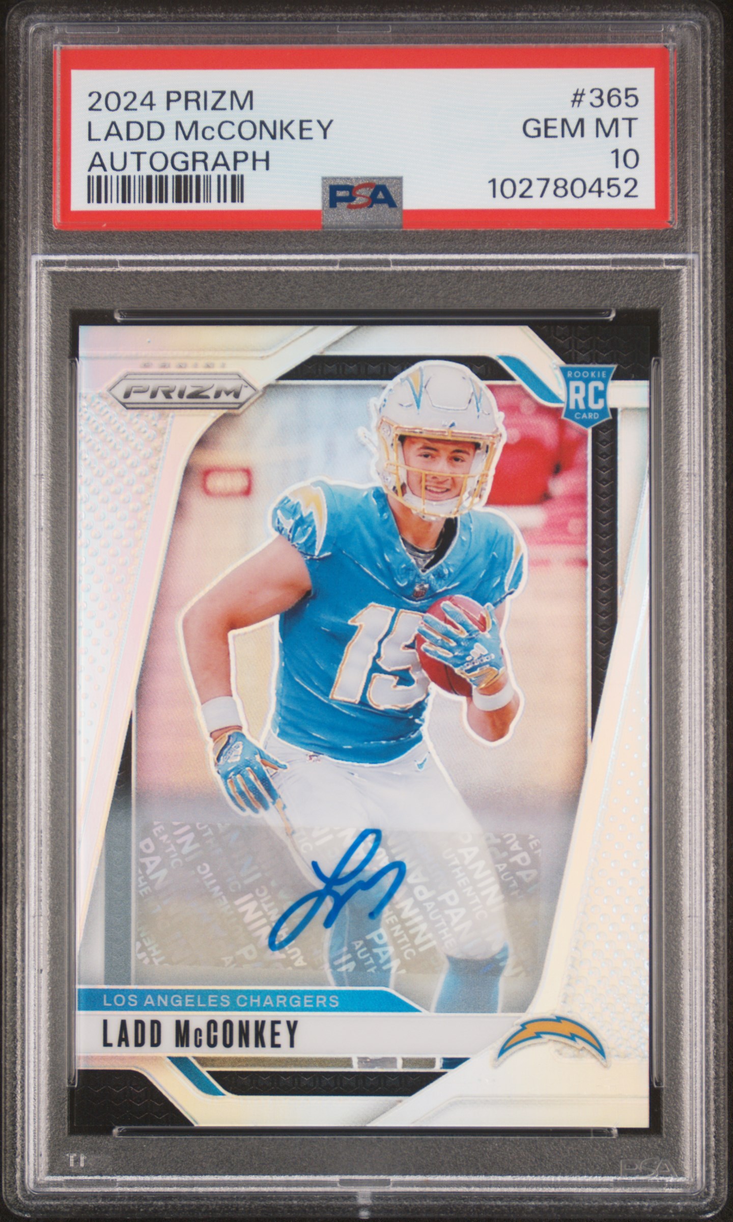 2024 #365 Ladd McConkey PSA 10 Panini Prizm