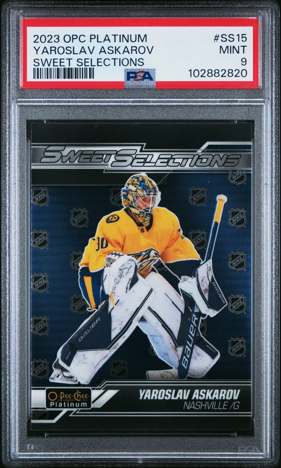 2023 Upper Deck O-Pee-Chee Platinum Sweet Selections Yaroslav Askarov #Ss15 Mint 9 front