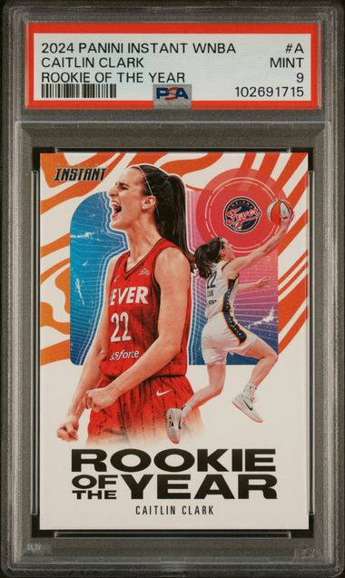 2024 Panini Instant Wnba Rookie Of The Year Caitlin Clark #A Mint 9 front
