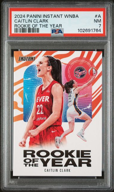 2024 Panini Instant Wnba Rookie Of The Year Caitlin Clark #A Nm 7 front