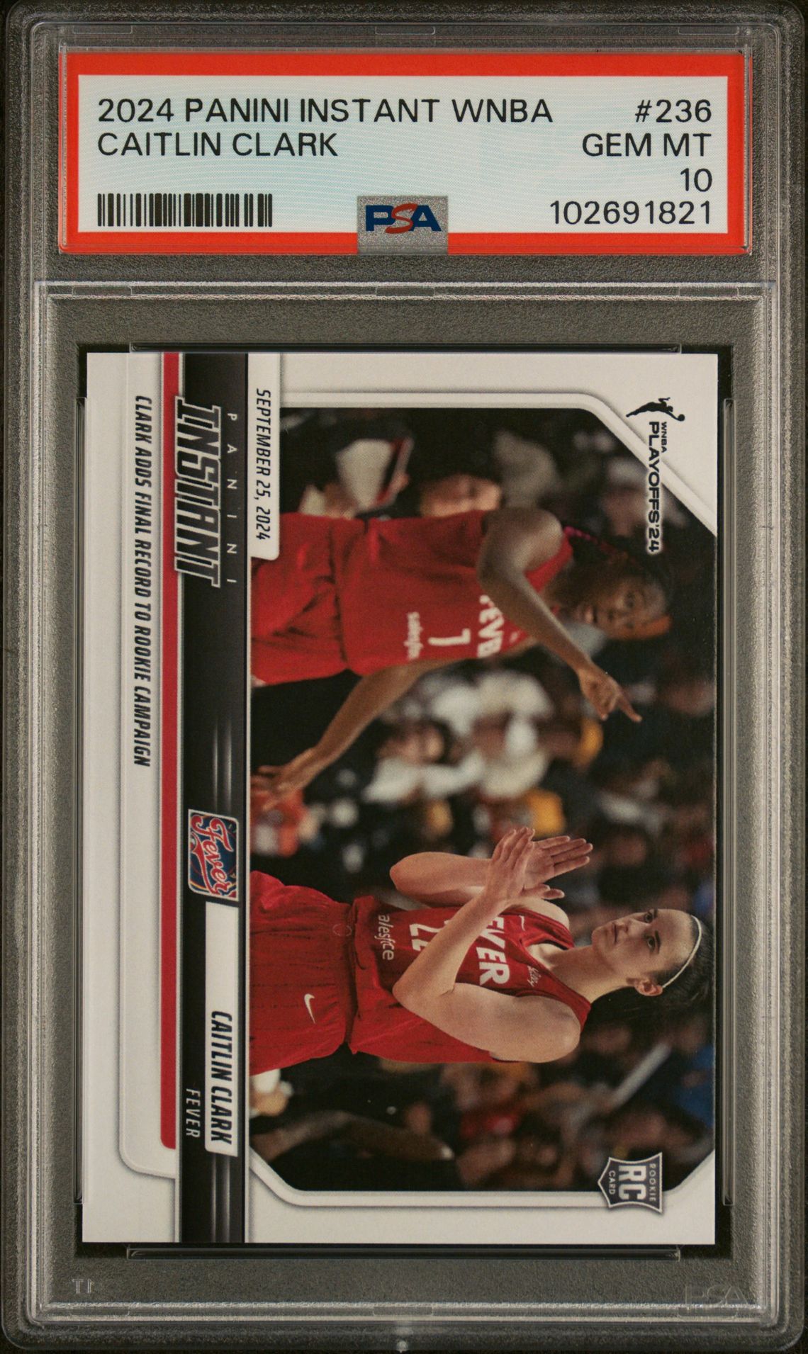 2024 Panini Instant Wnba Caitlin Clark #236 Gem Mt 10 front