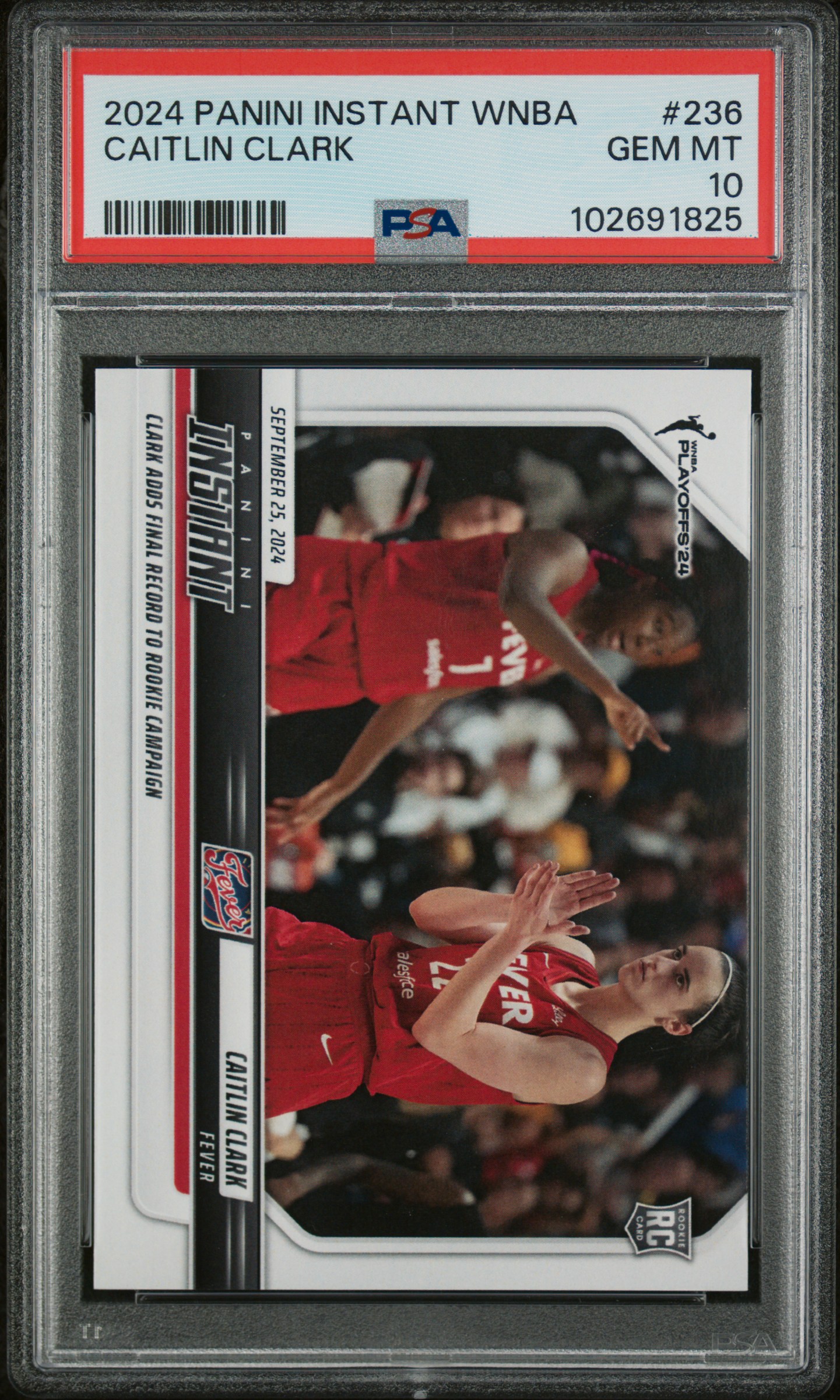 2024 Panini Instant Wnba Caitlin Clark #236 Gem Mt 10 front